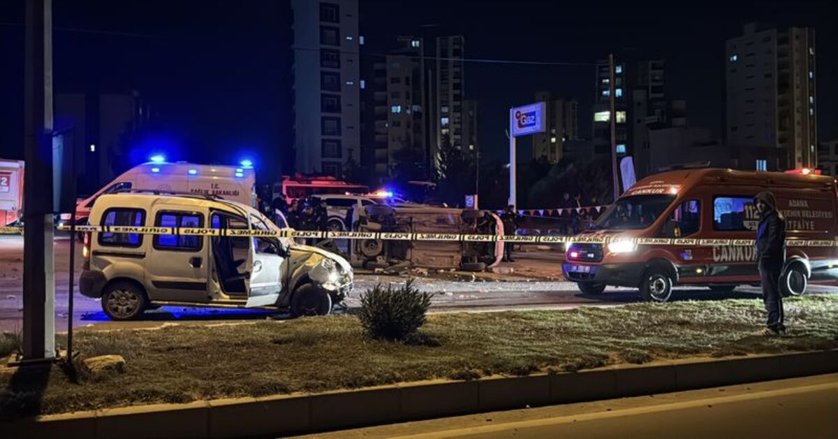 Adana’da trafik kazası: 1 ölü, 2 yaralı
