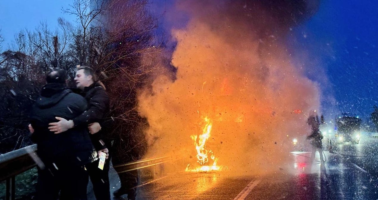 Seyir halindeki Tır küle döndü