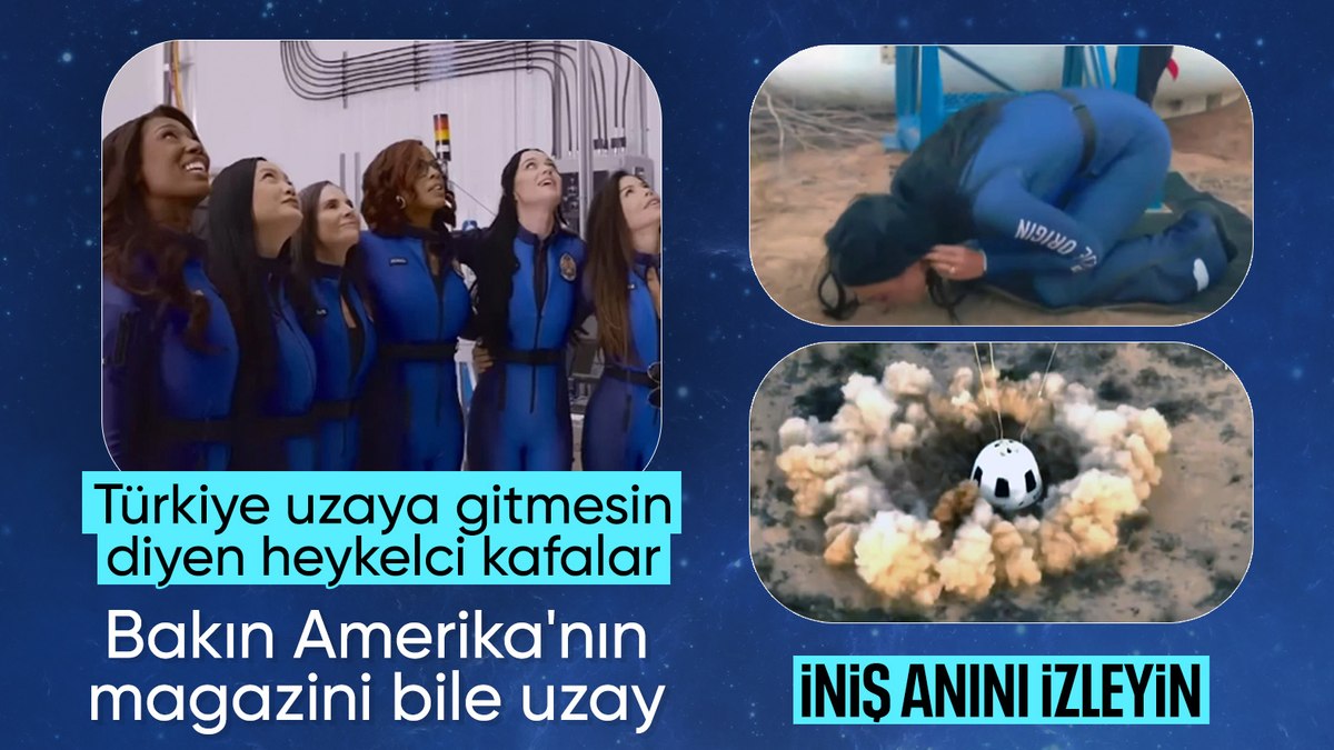 Şarkıcı Katy Perry uzaya çıktı: Kadın mürettebatın yolculuğu 10 dakika sürdü